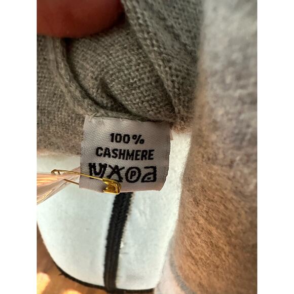 NWT Diane Snyder Cashmere Glenn Triple Band Gray Layered Cardigan size M - Picture 16 of 16